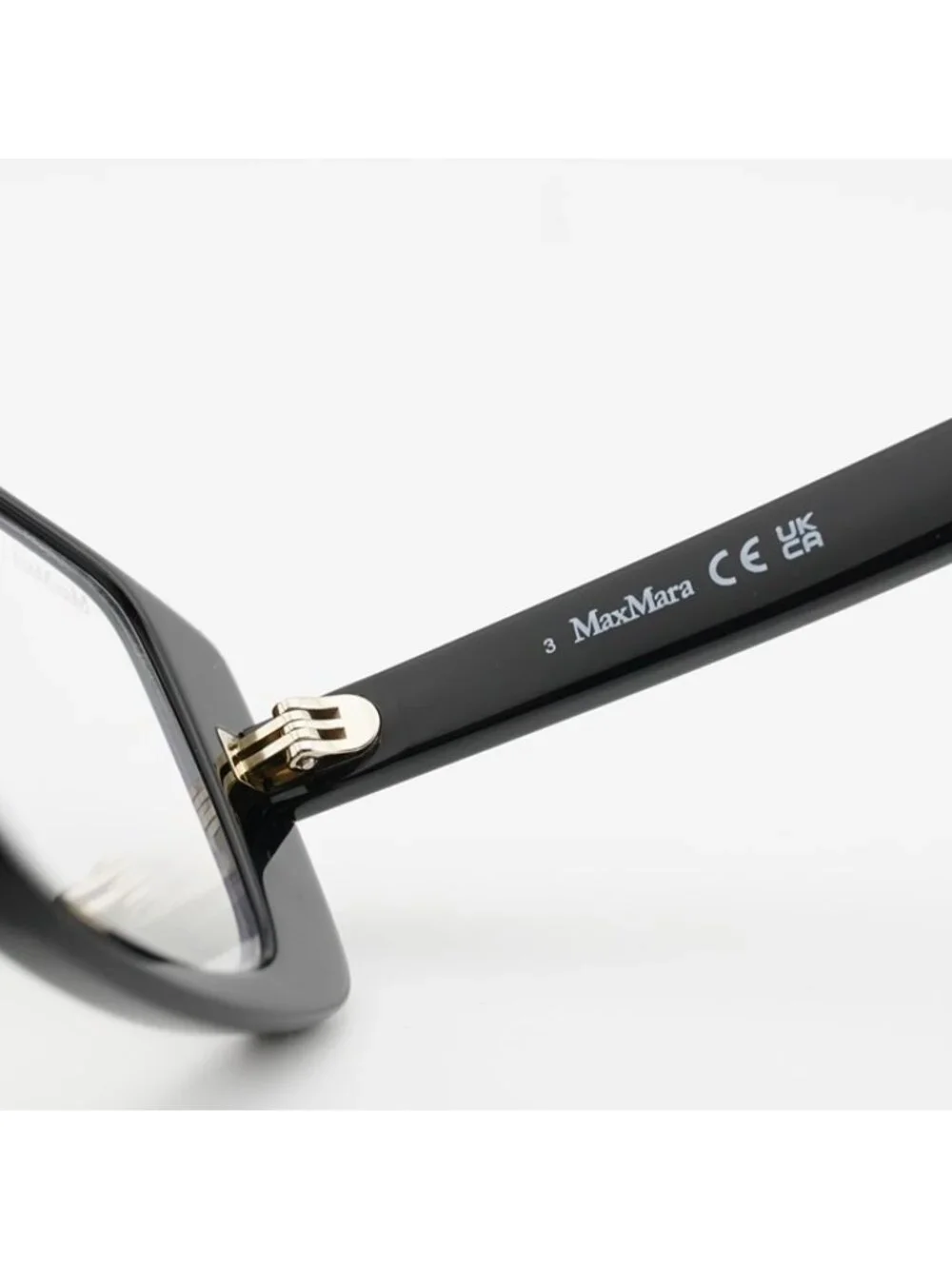 Max Mara MM5131-B 001 Eyeglasses Black 53mm Geometric Frame, Blue Light Block